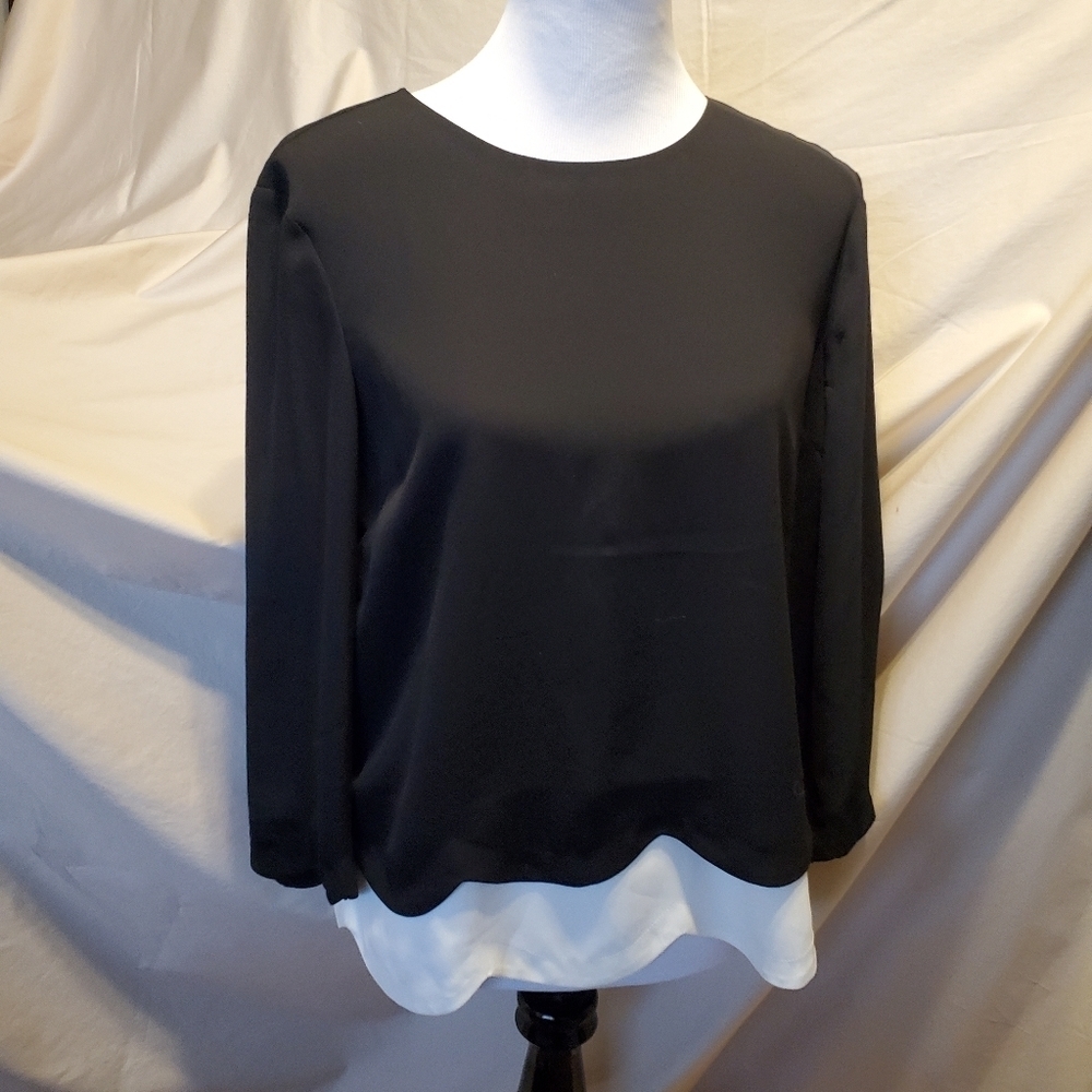 IMNYC Top w/2hite Chiffon Shell SM